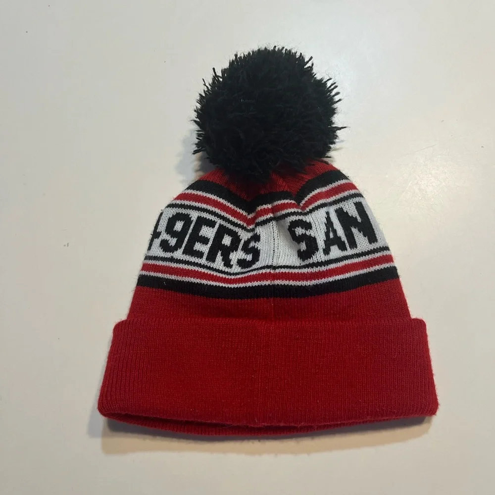 NFL San Francisco 49ers youth Pom Pom winter stocking hat